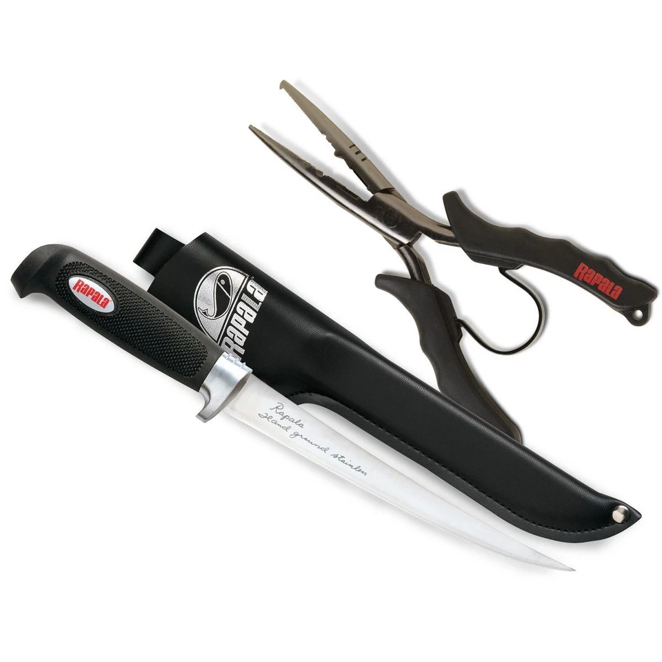 Combo de herramientas de filete Rapala 8 1/2" alicates de pesca con cuchillo de filete S-G de 6", RPLR8-706 Foto 1 de 1