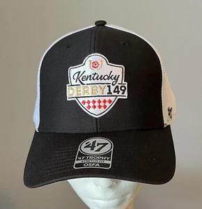 KENTUCKY DERBY 149 ‘47 Trophy Stretch Fit Hat Black / White OSFA NEW - Picture 1 of 6