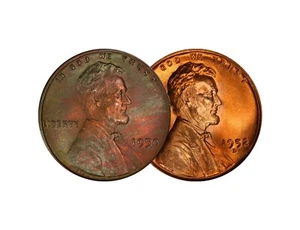 1950 P & 1952 D Lincoln Wheat Cent Choice BU 1c Brilliant Uncirculated - 2 Set - Picture 1 of 2