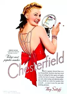CHESTERFIELD ZIGARETTEN—SCHAUSPIELERIN MARION HUTTON—NEUJAHR 1941 ZEITSCHRIFT DRUCKANZEIGE - Bild 1 von 1