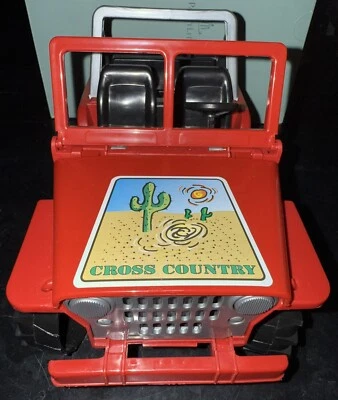 1993 Bruder Cross Country Jeep Made in Germany Red Vintage Toy - Image 1 of 4