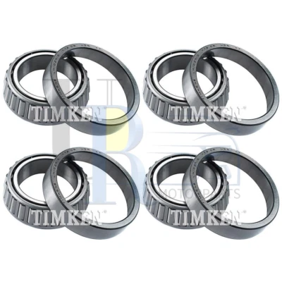 Juego de 4 cojinetes de rueda exteriores interiores delanteros Timken y carreras para Dodge D50 1982-1982 Foto 1 de 4