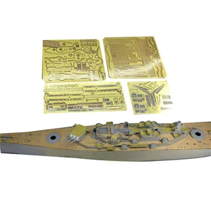 Set aggiornamento 1/200 per trombettiere corazzata USS Missouri canna ponte legno 0370 - Foto 1 di 9