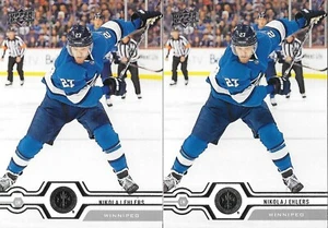 2019-20 19-20 Upper Deck UD Nikolaj Ehlers Misprint and correct base card #105 - Picture 1 of 3
