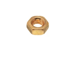 New 100 X Solid Brass Hex Hexagon Head Full Nuts For Engineering Screws M4 - One - Picture 1 of 1