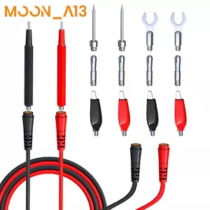 Multimeter Test Lead Kit Replacement Test Wire Set with Alligator Clip - Picture 1 of 6