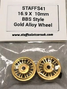 Staffs Aluminium BBS Style Wheels in Gold 16.9x10mm STAFFS41 - Picture 1 of 6