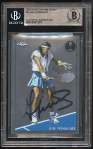 Gigi Fernandez #24 signed autograph 2021 Topps Chrome Tennis Card BAS Slabbed - Picture 1 of 1