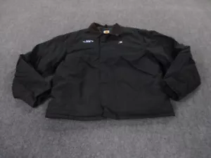 Carhartt Jacket Adult 2XL Black Canvas Lined Outdoors Work Hiking Heavy Mens - Picture 1 of 16