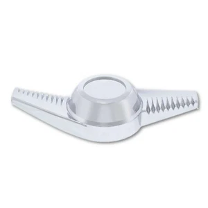 Chrome Hub Cap Wheel Inner 2-Wing Bar California Groovy Spinner Only Single - Picture 1 of 5