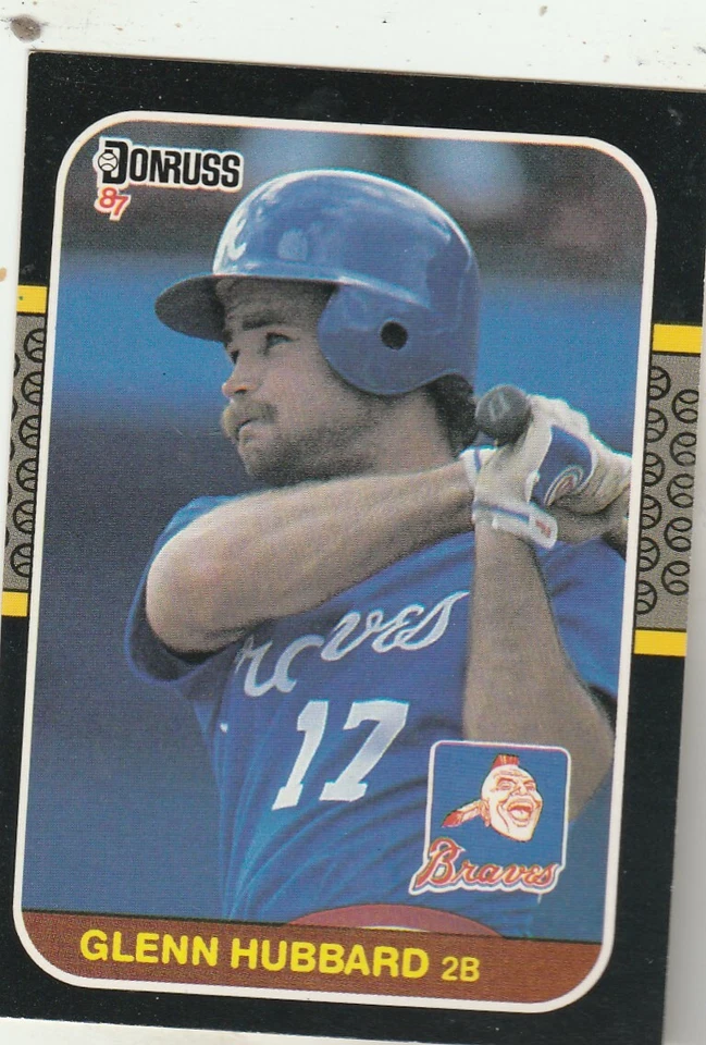 FREE SHIPPING-MINT-1987 Donruss Glenn Hubbard #634 BRAVES PLUS BONUS CARDS - Image 1 of 1