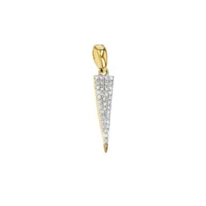 Pave Diamond Spike Charm 14K Gold - Picture 1 of 7