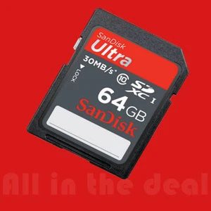SanDisk Ultra 64 GB SDXC SDHC SD Classe 10 30 MB/s 200 x scheda di memoria SDSDU-064G-U46 - Foto 1 di 1