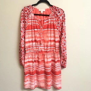 Vestido divertido estampado para mujer Michael Kors rojo naranja talla 10 - Imagen 1 de 10