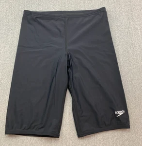 Speedo Powerflex Eco Solid Jammers Swimsuit Mens size 34 Black Aquatic Sports - Picture 1 of 12