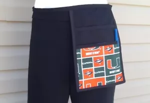 University Of Miami Side Hip Apron Money Pouch Ipad Mini Printed Restaurant Bars - Picture 1 of 3
