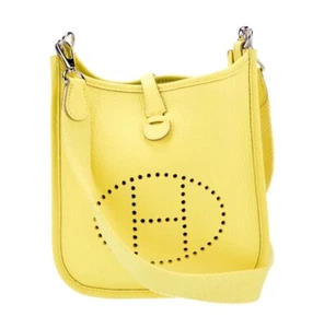HERMÈS Kelly Shoulder Bag Mini Beige/Yellow Wicker - Picture 1 of 5
