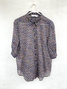 ✨ Blusa Top Camisa Floral Manga Abullonada Algodón Tela Sportscraft Liberty Talla 14 - Imagen 1 de 6