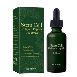 Stem Cell Collagen Peptide Oral Drops Firm Sagging Skin Reduce Wrinkle - Picture 1 of 10