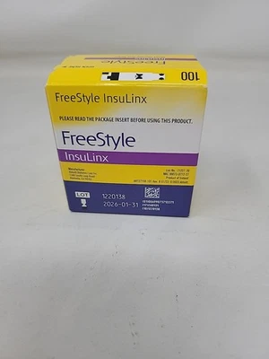 1 caja 100 tiras reactivas de glucosa en sangre Abbott Freestyle InsuLinx caducan 01/2026 Foto 1 de 4