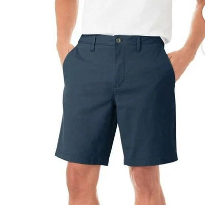 Member's Mark Men's Everyday Flat Front Stretch Chino Shorts Size 38 Blue - Image 1 of 4