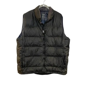 LL Bean Down Vest Men’s XXL Tall Black Zip Up Sleeveless Puffer OFKG1 *FLAW* - Picture 1 of 5