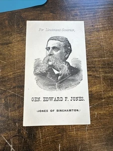 General Edward F Jones Card Union Civil War Binghamton Lieutenant Governor  - Picture 1 of 8