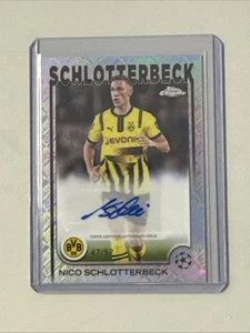 2024-25 Topps Chrome UCC Nico Schlotterbeck Toppsfractor Auto /52 - Picture 1 of 2