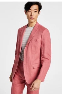 Polo Ralph Lauren Single-Breasted Linen Blazer size 38 Men Pink EUC - Picture 1 of 5