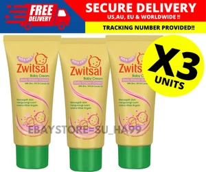 ZWITSAL Baby Daily Diaper Cream With Zinc, Vit E, Canola Oil 50g ( 3 PCS ) - Picture 1 of 8