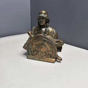 Pilot Life Insurance Co. de colección Banco marinero acabado cobre metal fundido años 30 - Imagen 1 de 3