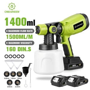 1400ML Farbspritzpistole Akku Farbsprühsystem Sprühpistole Lacke Für Makita 18V - Bild 1 von 22
