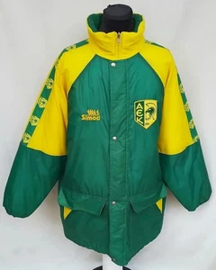 Extremely Rare 1994/1995 AEK Larnaca Simod Hooded Bench Coat Long Jacket Mens XL - Picture 1 of 10