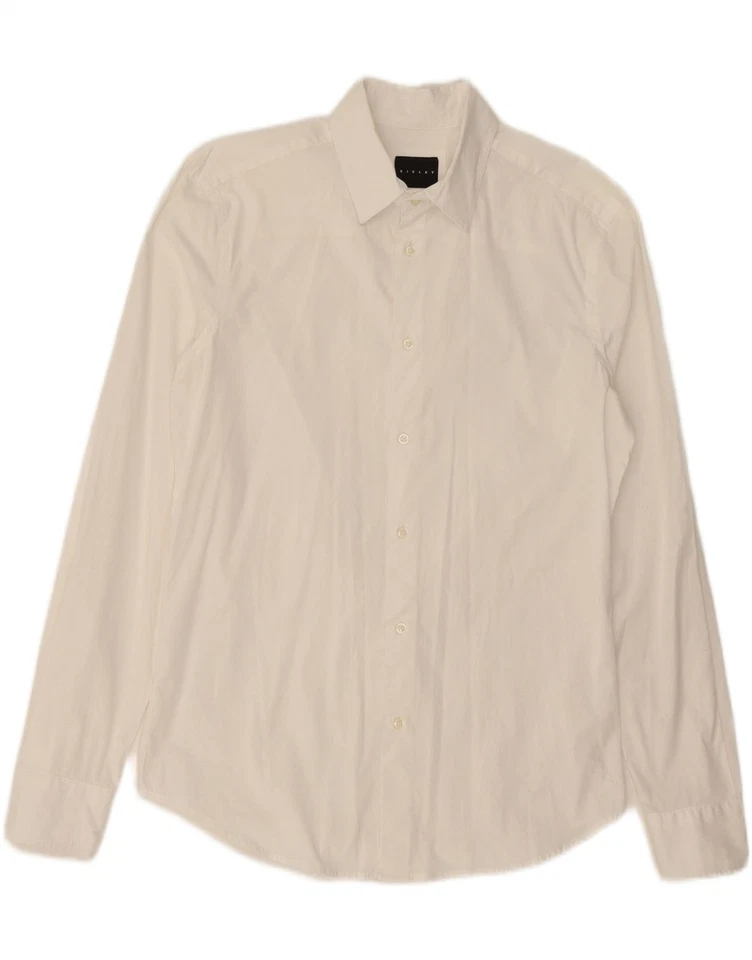 Camisa SISLEY Para Hombres Calce Ajustado Talla 40 15 3/4 Mediana Blanca DR03 Foto 1 de 4