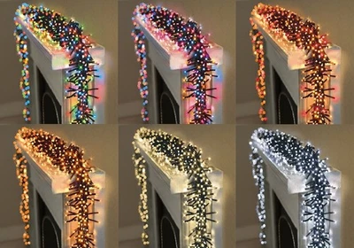 480 720 960 Cluster Lights Premier Warm White Rainbow Multicolour Vintage Gold - Image 1 of 2