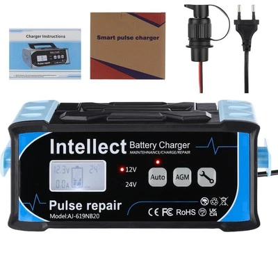 GEARZAAR Caricabatterie ribaltabile rimorchio caricabatterie con 3 poli. Connettore di ricarica 12/24V 6A Nue