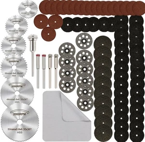 Cutting Wheel Set for Rotary Tool 88Pcs HSS Circular Saw Blades Diamond Wood ... - Picture 1 of 6