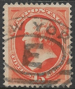 Stati Uniti #163 15c. Edizione Webster usata molto bella New York E annullo - Foto 1 di 2