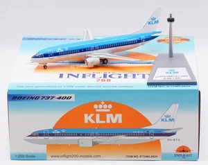 1:200 INFLIGHT Royal Dutch Airline Boeing B737-400 PH-BTG Diecast Aircraft Model - Picture 1 of 14