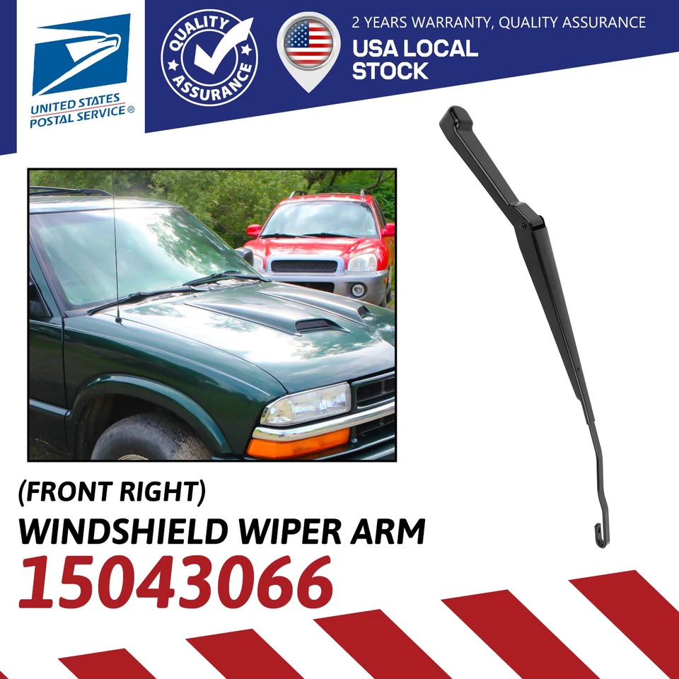15043066 Fit For Chevy S10 GMC Sonoma Windshield Wiper Right Arm Passenger Side - Imagem 1 de 4