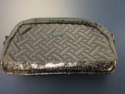 Bolso Bandolera Lug Punter Gris con Fondo Negro Brillo - Usado en Excelente Condición Foto 1 de 4