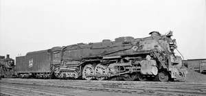 25FF235 NEGATIVE 1954 SOO LINE RAILROAD 4-8-4 LOCO #5002 FOND DU LAC WI - Picture 1 of 1