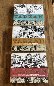 Tarzán El Completo Russ Manning Periódico Tiras Vol. 1 2 3: 1967-1974 IDW HC - Imagen 1 de 24