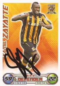 Tarjeta coleccionable Match Attax 2008/2009 casco firmado por Kamil Zayatte + certificado de autenticidad - Imagen 1 de 1