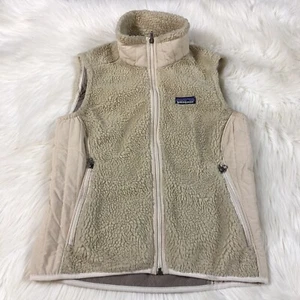 Gilet Patagonia beige retrò sherpa pile donna medio outdoor - Foto 1 di 13
