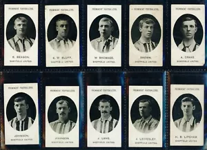 1907 TADDY & CO. PROMINENT FOOTBALLERS SHEFFILED UNITED PLAYERS x 14 NO NEEDHAM - Picture 1 of 4