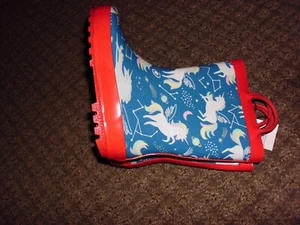 UNICORN girls size 11 rubber boots, New - Picture 1 of 2
