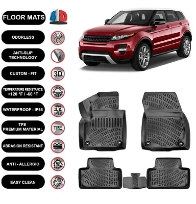 Alfombrillas forro para Land Rover Range Rover Evoque (2011-2019) impermeables 4 un. Foto 1 de 4