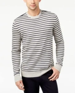 Club Room Herren LS Low Tide gestreifter Pullover Sweater, Größe Large, 2ZR-X,bs - Bild 1 von 1
