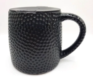 Starbucks 14 oz. Ceramic Black Pebbled Travel Mug with Lid, Hammered Texture - Picture 1 of 7